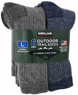 Kirkland Signature Wool crew Trail Sock