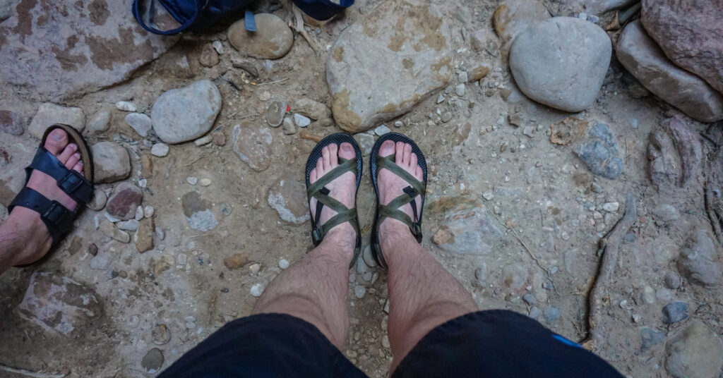 Hiker wearing Chacos